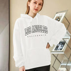 Los Angeles Letter Print Women's Hoodie Pullover