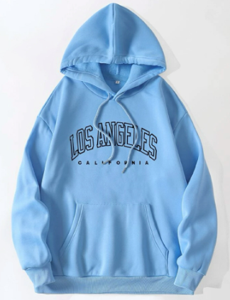 Los Angeles Letter Print Women's Hoodie Pullover