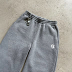 Stretch Rope Zipper Sweatpants Solid Color Casual