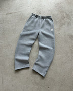 Stretch Rope Zipper Sweatpants Solid Color Casual