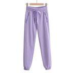 Drawstring Elastic Waist Sweatpants